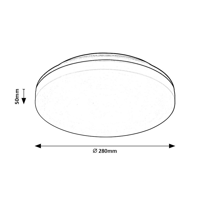 Rabalux - LED Plafon łazienkowy LED/24W/230V IP54