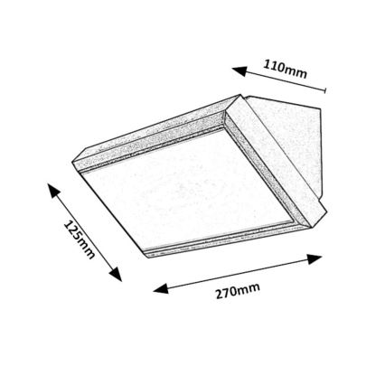 Rabalux - LED Kinkiet zewnętrzny LED/12W/230V IP54