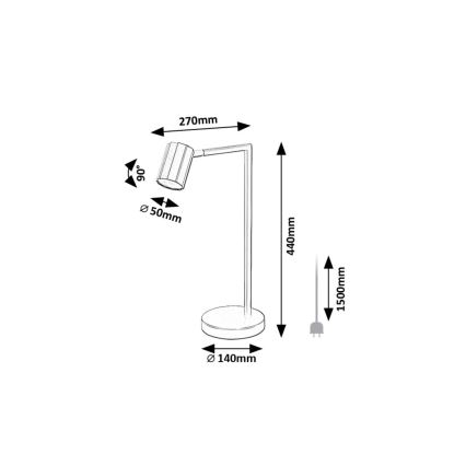 Rabalux - Lampa stołowa 1xGU10/5W/230V czarny