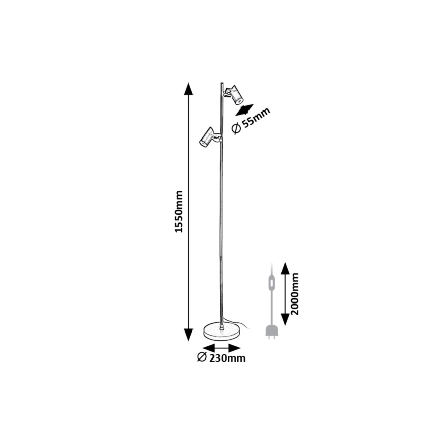 Rabalux - Lampa podłogowa 2xGU10/10W/230V