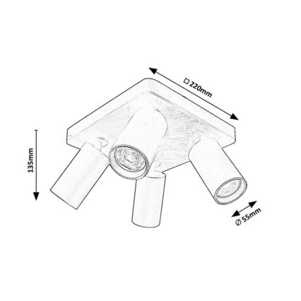 Rabalux - Oprawa punktowa 4xGU10/7W/230V biała