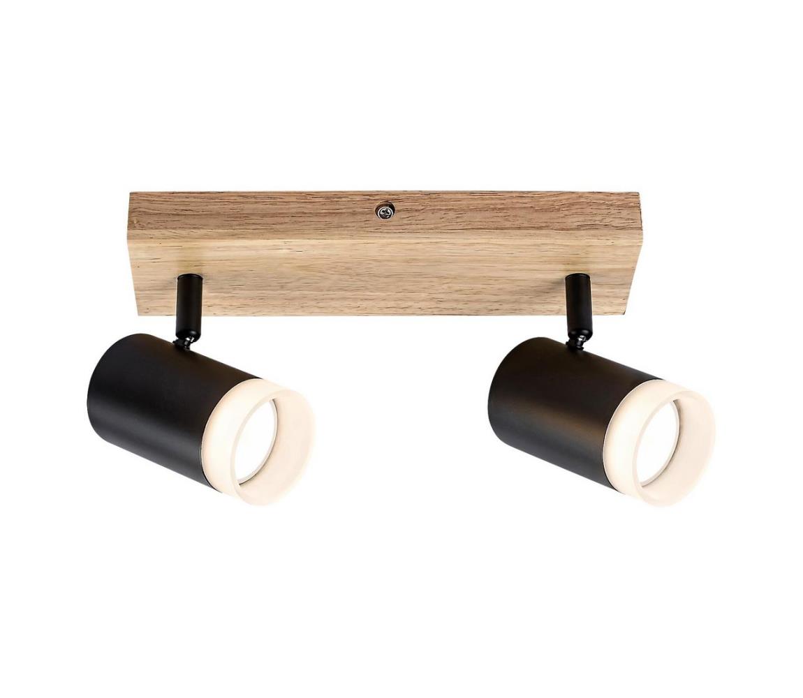 Rabalux 73122 - Oświetlenie punktowe sufitowe TORAS 2xGU10/5W/230V dąb
