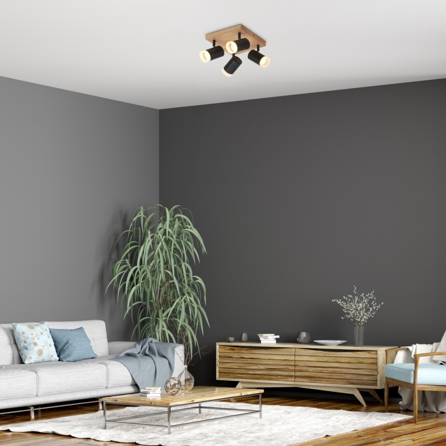 Rabalux - Lampa sufitowa punktowa 4xGU10/5W/230V dąb