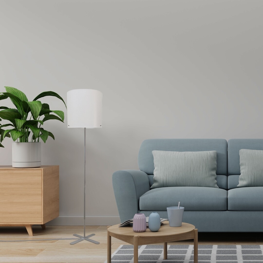 Rabalux - Lampa stojąca 1xE27/40W/230V biała/srebrna