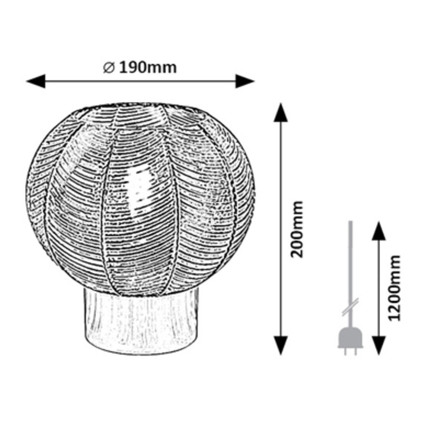 Rabalux - Lampa stołowa 1xE27/40W/230V