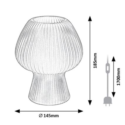 Rabalux - Lampa stołowa 1xE14/60W/230V szare