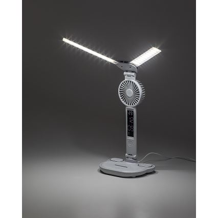 Rabalux - ściemniana lampka biurkowa LED z wentylatorem i wyświetlaczem LED/7W/5V 3000/4000/6500K