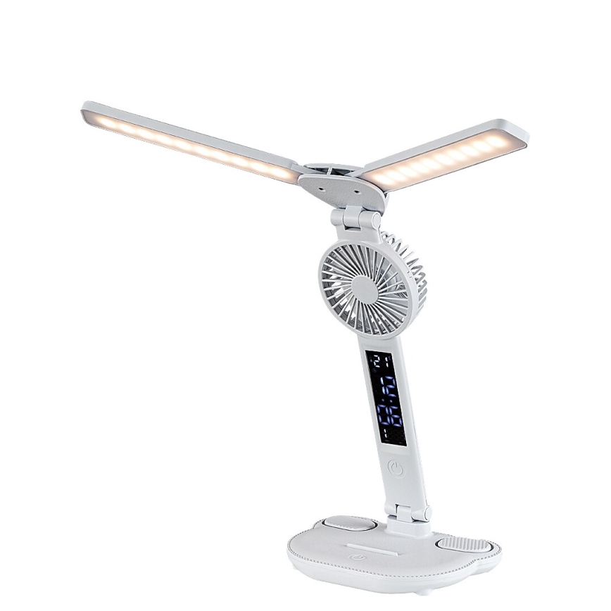Rabalux - ściemniana lampka biurkowa LED z wentylatorem i wyświetlaczem LED/7W/5V 3000/4000/6500K