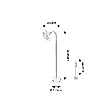 Rabalux - LED ściemnialna lampa stojąca z wentylatorem 1xE27/16W/230V 3000-6500K