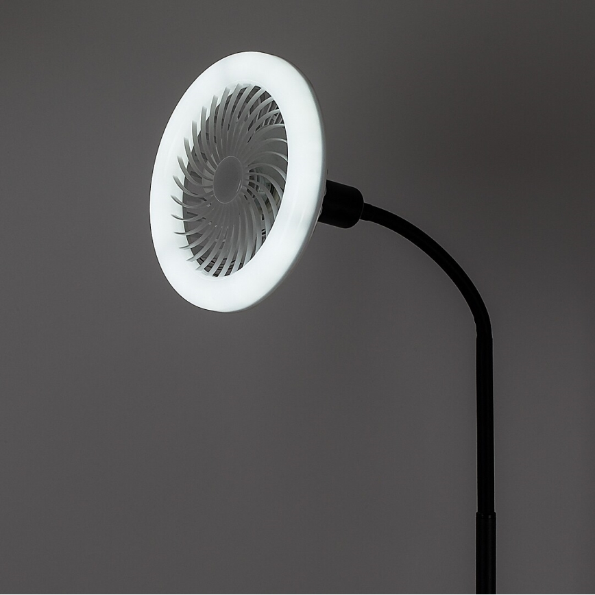 Rabalux - LED ściemnialna lampa stojąca z wentylatorem, śr. 30 cm, 1xE27/16W/230V, 3000-6500K + pilot zdalnego sterowania