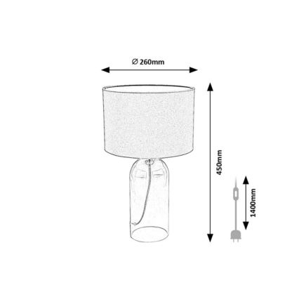 Rabalux - Lampa stołowa 1xE14/40W/230V śr. 26 cm
