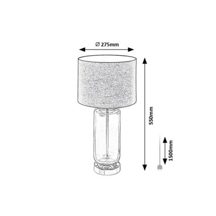 Rabalux - Lampka stołowa 1xE27/60W/230V
