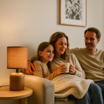 Rabalux - Lampa stołowa 1xE14/40W/230V brązowa