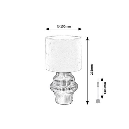 Rabalux - Lampka stołowa 1xE14/40W/230V czarna