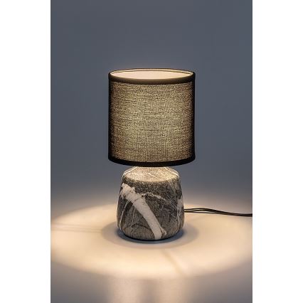 Rabalux - Lampa stołowa 1xE14/40W/230V czarna/dekor marmuru