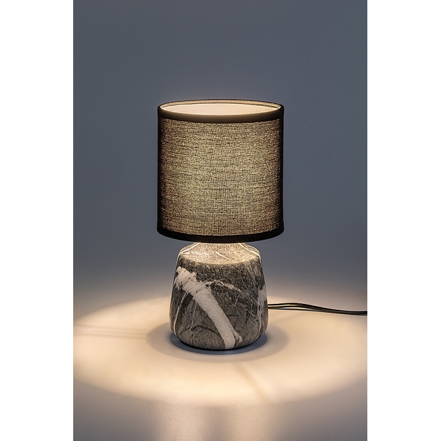 Rabalux - Lampa stołowa 1xE14/40W/230V czarna/dekor marmuru