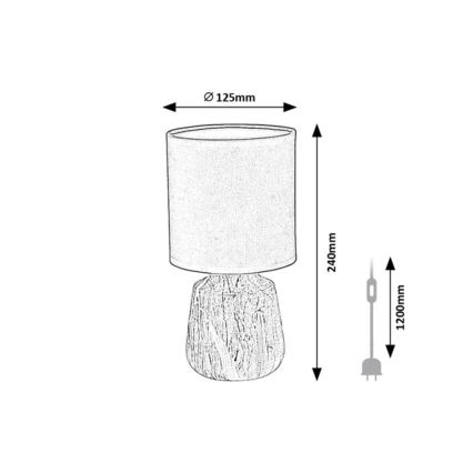 Rabalux - Lampa stołowa 1xE14/40W/230V czarna/dekor marmuru