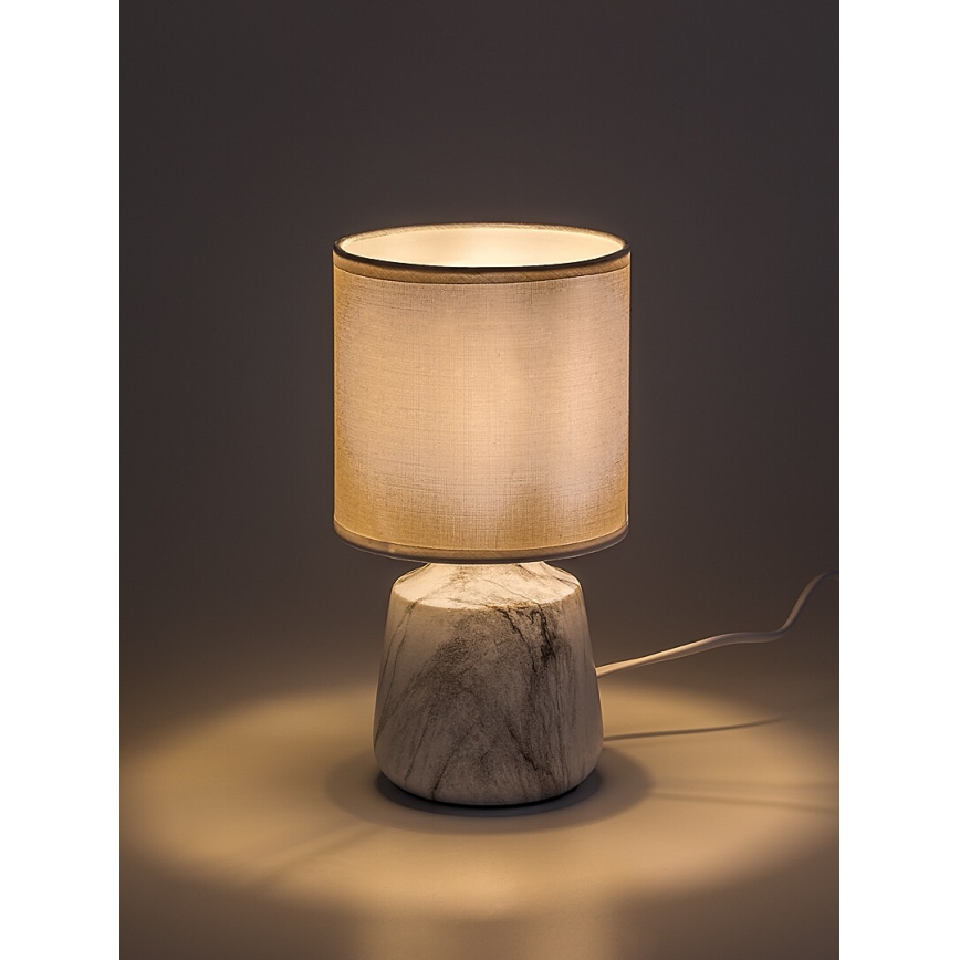 Rabalux - Lampka stołowa 1xE14/40W/230V biała/dekor marmurowy