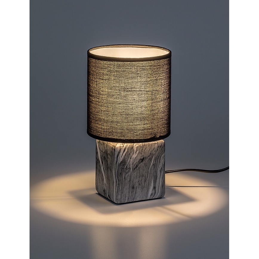 Rabalux - Lampa stołowa 1xE14/40W/230V czarna/dekor marmuru