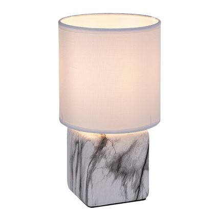 Rabalux - Lampa stołowa 1xE14/40W/230V, biała z dekorem marmuru