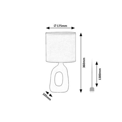 Rabalux - Lampka stołowa 1xE14/40W/230V zielona