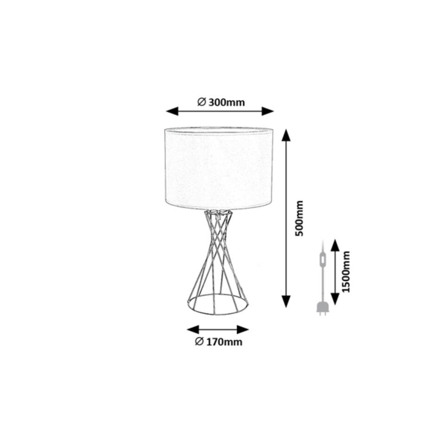 Rabalux - Lampa stołowa 1xE27/40W/230V złota/biała