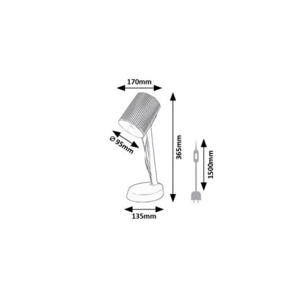 Rabalux - Lampka stołowa 1xE14/11W/230V zielona