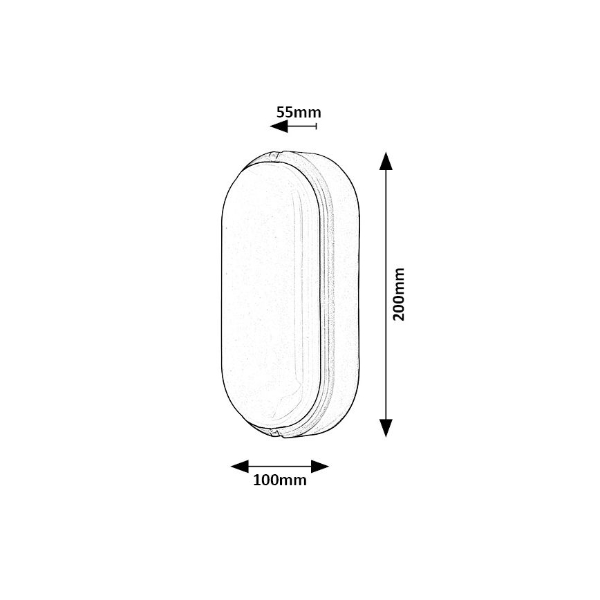 Rabalux - LED zewnętrzny plafon LED/15W/230V IP54 czarny
