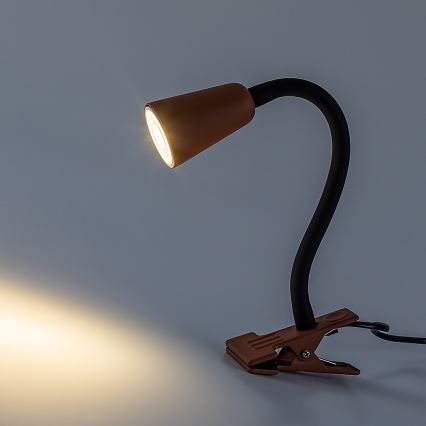 Rabalux - Lampka biurkowa z klipsem 1xGU10/7W/230V pomarańczowa