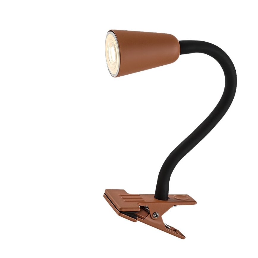 Rabalux - Lampka biurkowa z klipsem 1xGU10/7W/230V pomarańczowa