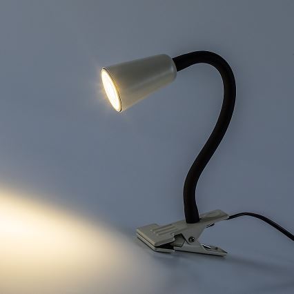 Rabalux - Lampka biurkowa z klipsem 1xGU10/7W/230V kremowa