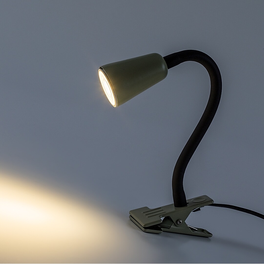 Rabalux - Lampka biurkowa z klipsem 1xGU10/7W/230V khaki