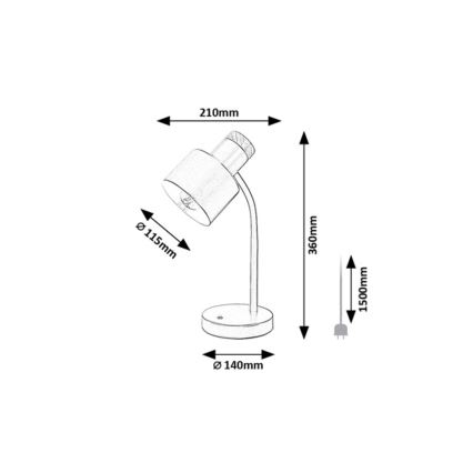 Rabalux - Lampa stołowa 1xE27/20W/230V pomarańczowa
