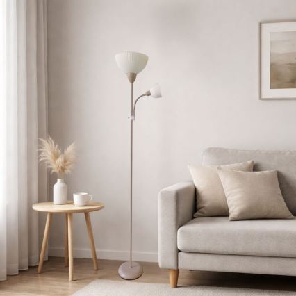 Rabalux - Lampa podłogowa 1xE27/60W/230V + 1xE14/25W beżowa