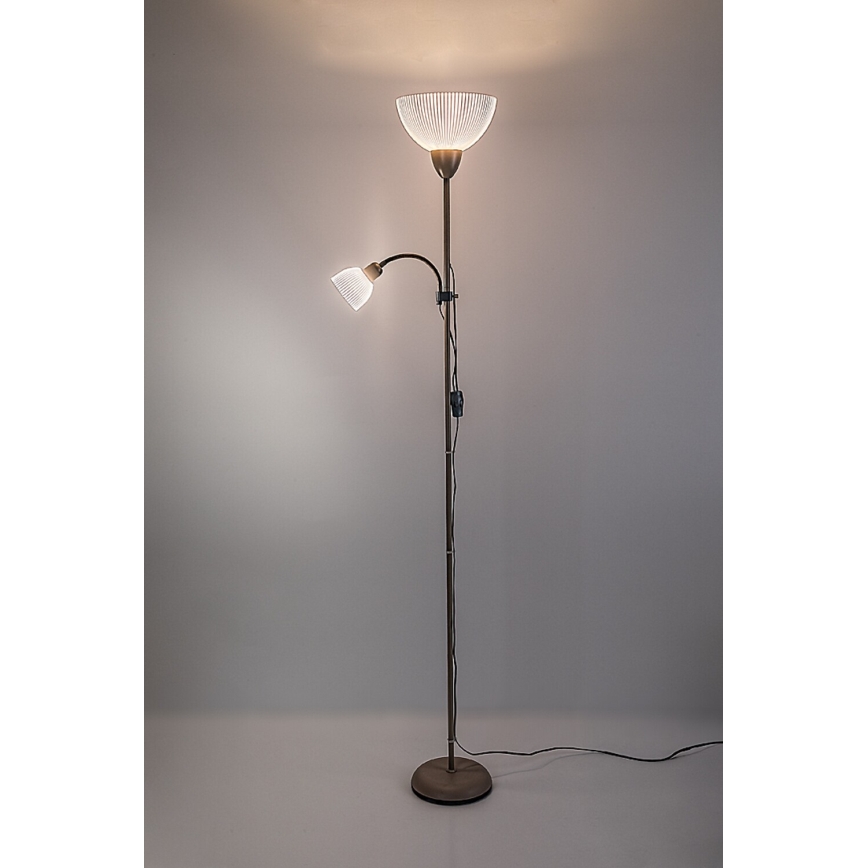 Rabalux - Lampa podłogowa 1xE27/60W/230V + 1xE14/25W beżowa