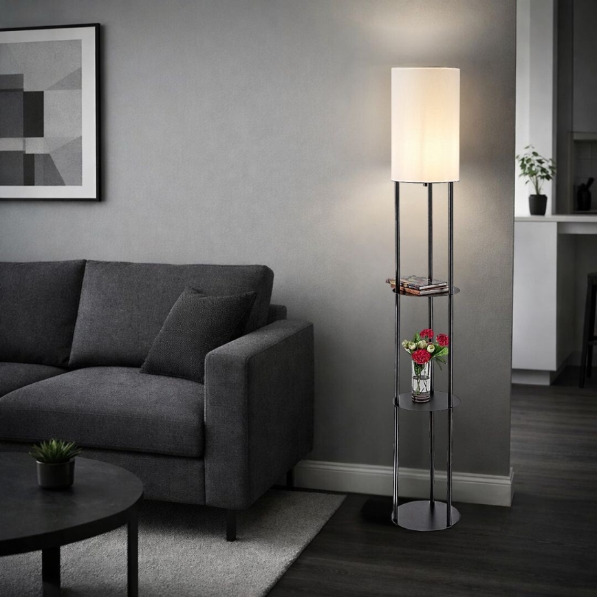Rabalux - Lampa stojąca z półkami 1xE27/40W/230V czarna