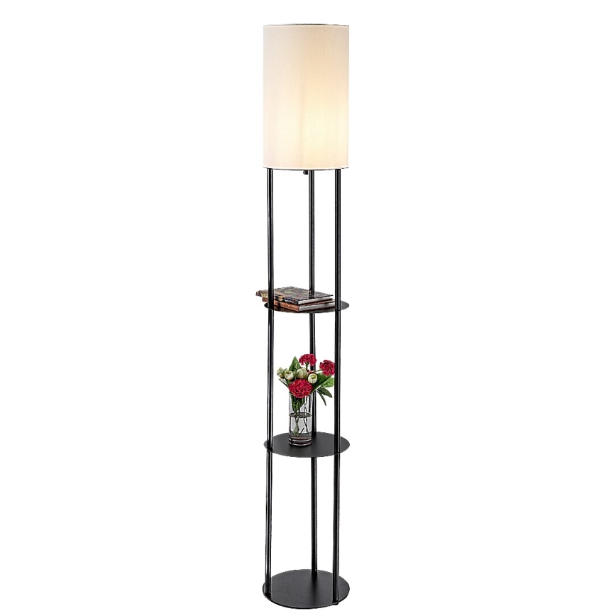 Rabalux - Lampa stojąca z półkami 1xE27/40W/230V czarna
