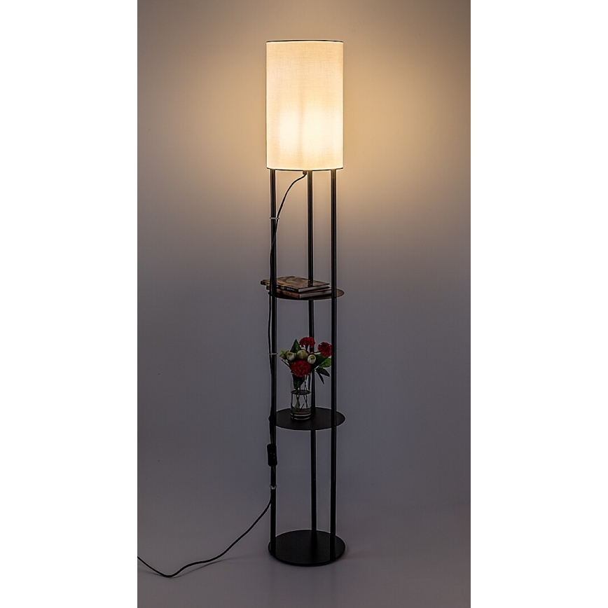 Rabalux - Lampa stojąca z półkami 1xE27/40W/230V czarna