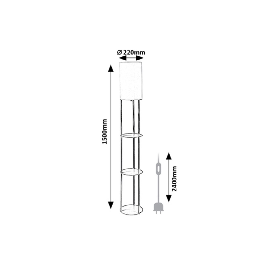 Rabalux - Lampa stojąca z półkami 1xE27/40W/230V beżowa
