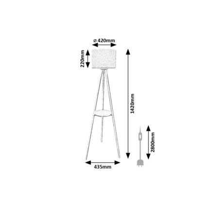 Rabalux - Lampa stojąca 1xE27/40W/230V