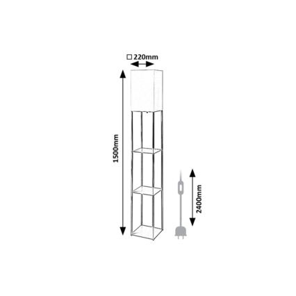 Rabalux - Lampa stojąca z półkami 1xE27/40W/230V beżowa