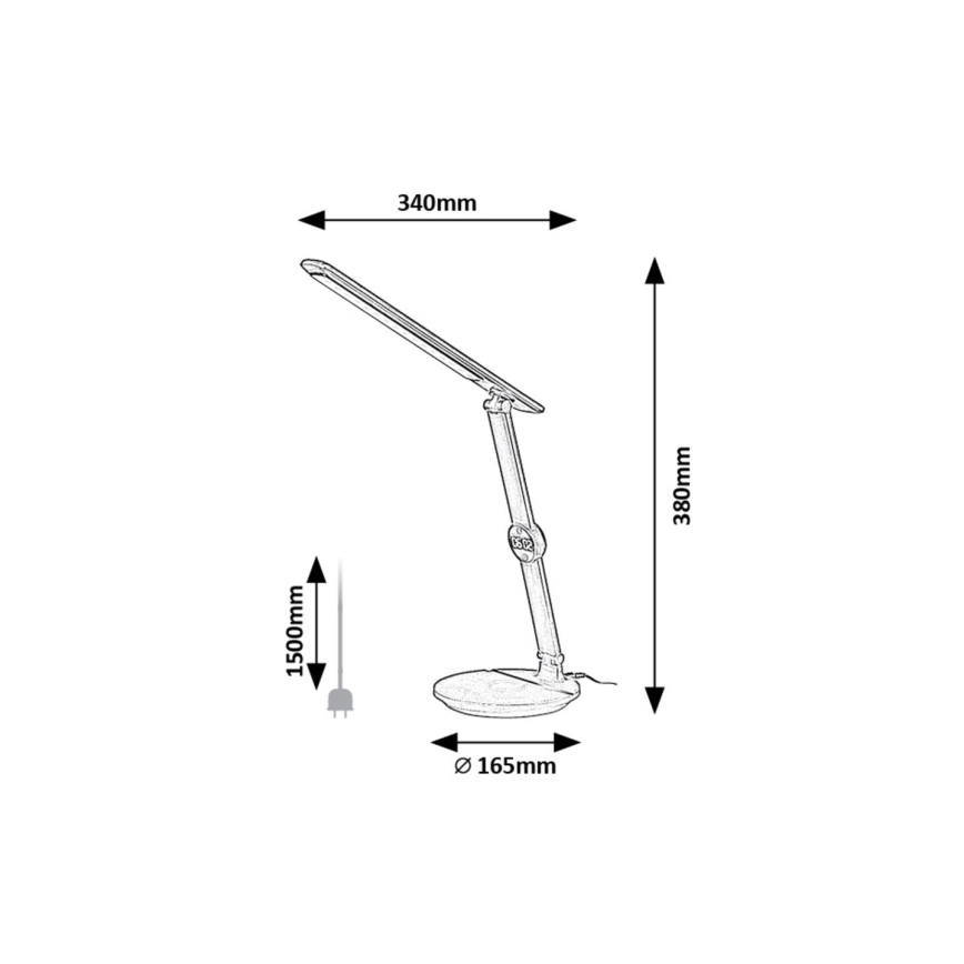 Rabalux - LED Ściemnialna dotykowa lampa stołowa z wyświetlacz LED/9W/230V 3000/4000/6500K