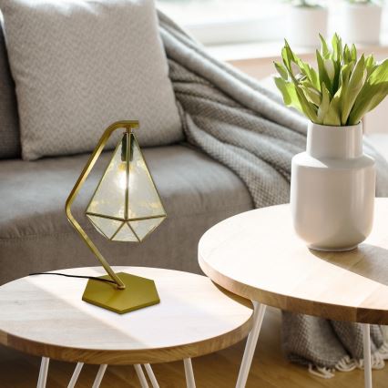 Rabalux - Tiffany witrażowa lampa stołowa 1xE14/40W/230V złoty