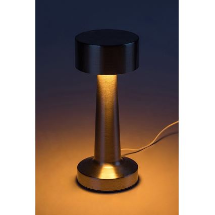 Rabalux - LED Akumulatorowa  dotykowa lampa stołowa LED/2,7W/5V 1200mAh 3000/4000/6000K matowy chrom