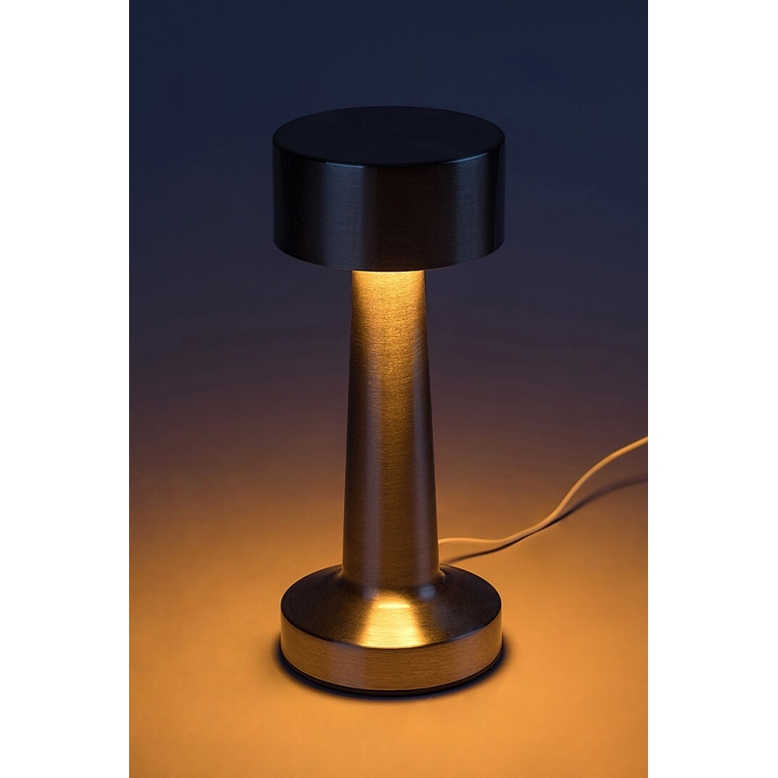 Rabalux - LED Akumulatorowa  dotykowa lampa stołowa LED/2,7W/5V 1200mAh 3000/4000/6000K matowy chrom