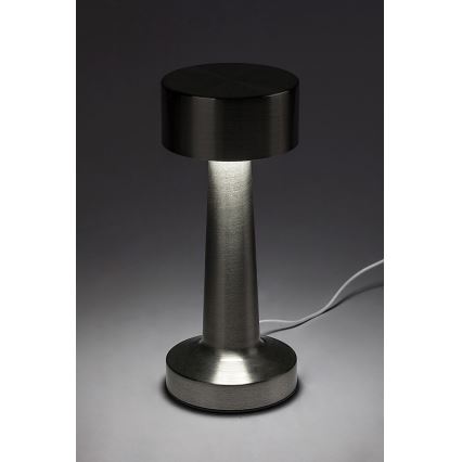 Rabalux - LED Akumulatorowa  dotykowa lampa stołowa LED/2,7W/5V 1200mAh 3000/4000/6000K matowy chrom