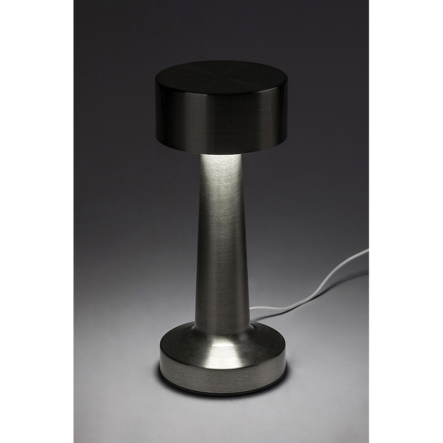 Rabalux - LED Akumulatorowa  dotykowa lampa stołowa LED/2,7W/5V 1200mAh 3000/4000/6000K matowy chrom