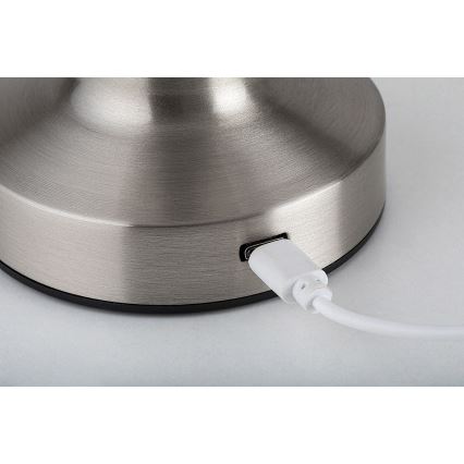 Rabalux - LED Akumulatorowa  dotykowa lampa stołowa LED/2,7W/5V 1200mAh 3000/4000/6000K matowy chrom
