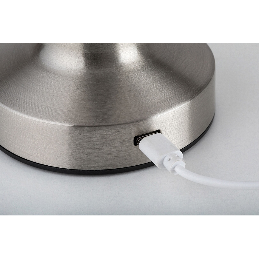 Rabalux - LED Akumulatorowa  dotykowa lampa stołowa LED/2,7W/5V 1200mAh 3000/4000/6000K matowy chrom