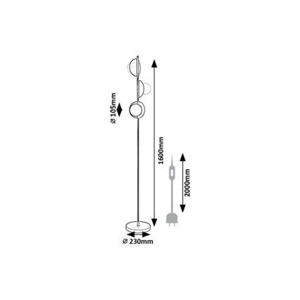 Rabalux - Lampa podłogowa 3xG9/5W/230V